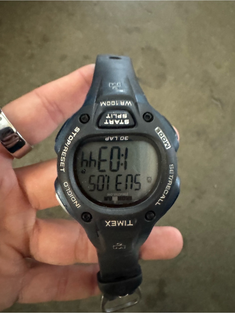 Timex Black Digital Sports Watch with LCD Display